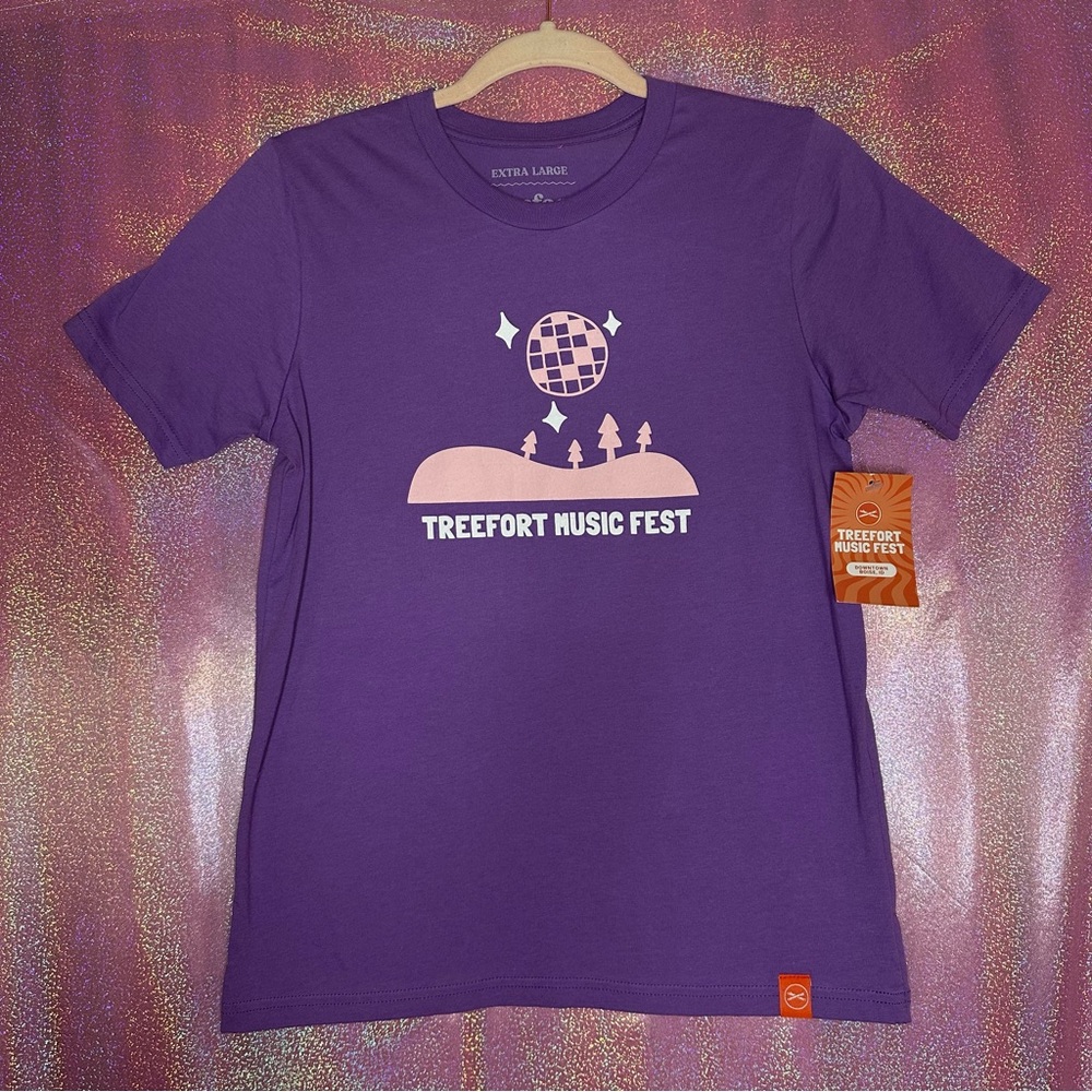 Treefort Music Festival Purple & Pink Disco Ball Youth T-Shirt